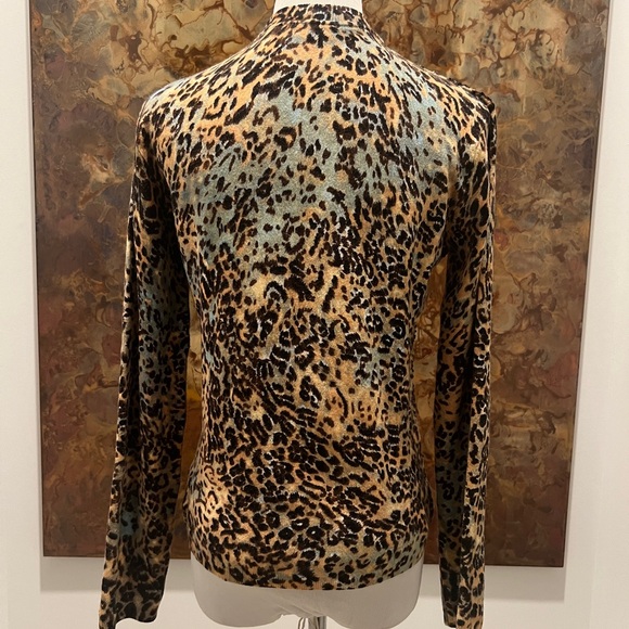 Alberto Makali Beaded Animal Print Sweater - Picture 3 of 6